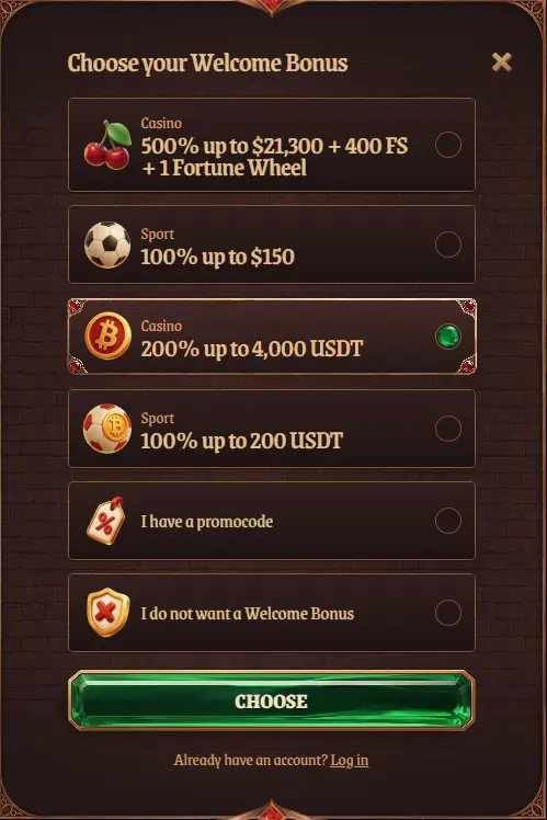 Welcome package offer
