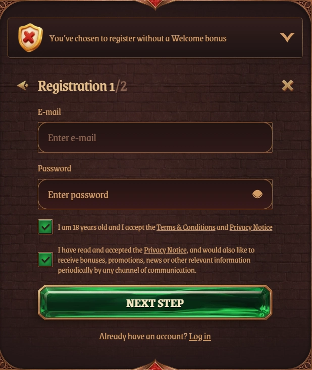 Account access and registration